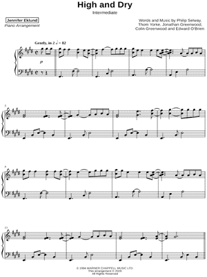 High and Dry [intermediate] by Jennifer Eklund - Sheet Music