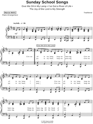 Sunday School Songs by Marcia Wells - Sheet Music
