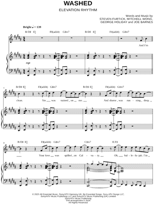WASHED by Elevation Rhythm - Sheet Music