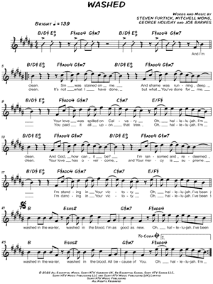 WASHED by Elevation Rhythm - Sheet Music