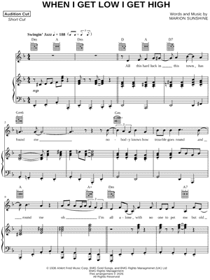 When I Get Low I Get High by Ella Fitzgerald - Sheet Music