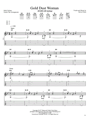 Gold Dust Woman by Kelly Valleau - Sheet Music