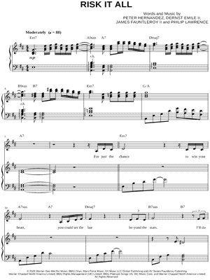 Risk It All by Bruno Mars - Sheet Music