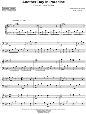 Another Day in Paradise [extended - lyrical] by Jennifer Eklund - Sheet Music