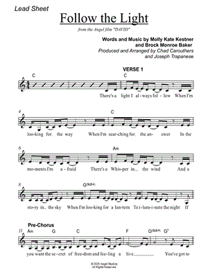 Follow the Light from DAVID [2025] - Sheet Music
