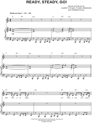 Ready, Steady, Go! by Harry Styles - Sheet Music