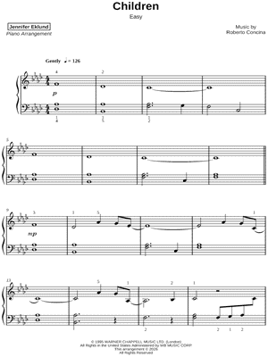 Children [easy] by Jennifer Eklund - Sheet Music