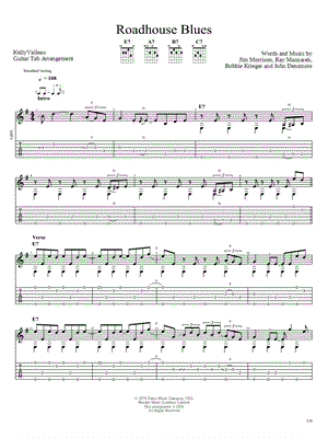 Roadhouse Blues by Kelly Valleau - Sheet Music