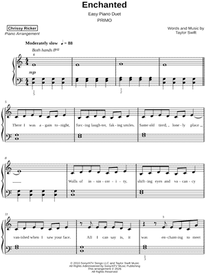Enchanted [easy duet] by Chrissy Ricker - Sheet Music