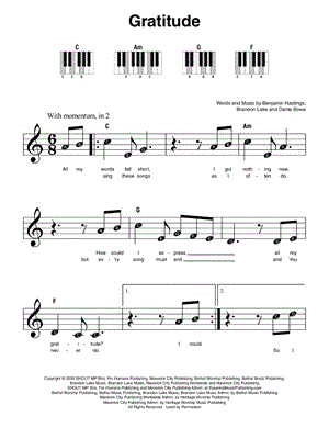 Gratitude by Brandon Lake - Sheet Music