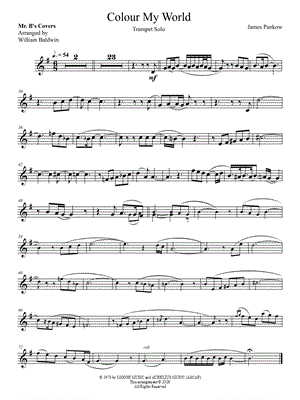 Colour My World by William Baldwin - Sheet Music