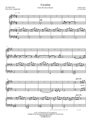 Cavatina by The Meeks Duo - Sheet Music