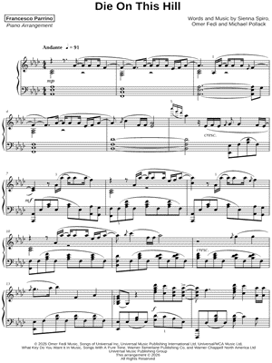 Die on This Hill by Francesco Parrino - Sheet Music