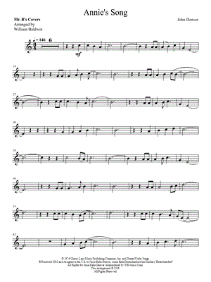 Annie's Song by William Baldwin - Sheet Music