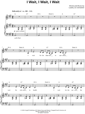 I Wait, I Wait, I Wait by Laufey - Sheet Music