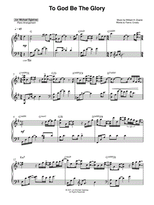 To God Be the Glory by Jon Michael Ogletree - Sheet Music
