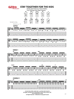 Stay Together for the Kids by GuitarZero2Hero - Sheet Music