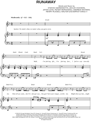 RUNWAY - by Lady Gaga & Doechii - Piano/Vocal/Chords, Singer Pro