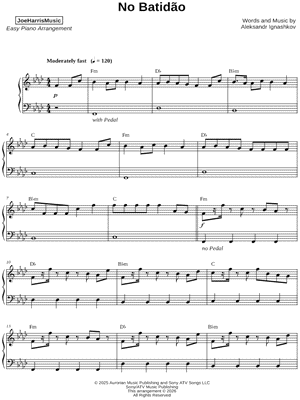 No Batidao by Joe Harris - Sheet Music