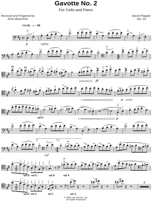 Gavotte No. 2 (Cello Part)