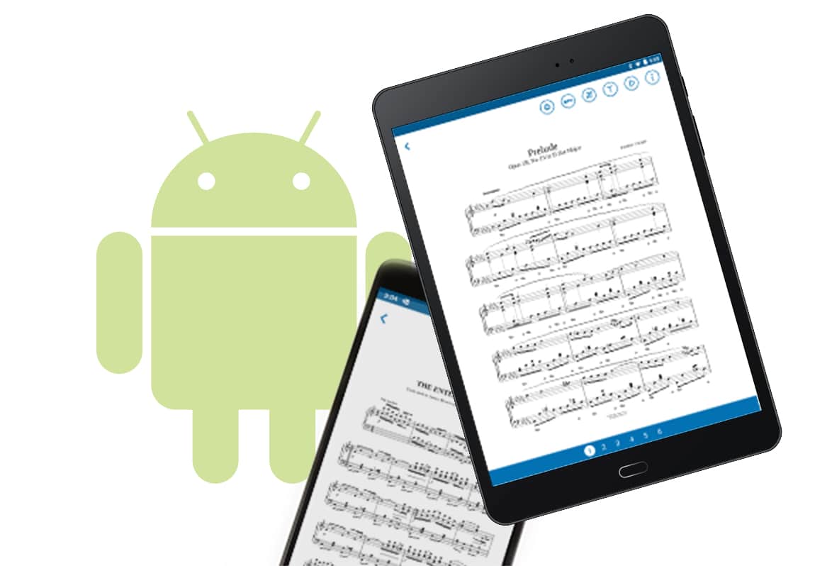 Musicnotes app on iPad, iPhone and Macbook Pro